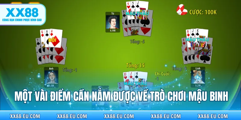 Một vài điểm cần nắm được về trò chơi Mậu Binh